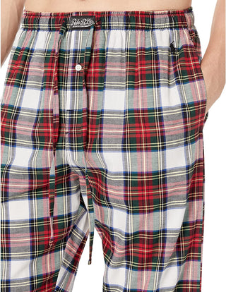 Ralph Lauren Men's Flannel Classic Pajama Pants Pajama Red Size Medium