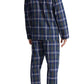 Ralph Lauren Men's Plaid Woven Cotton Pajamas Blue  Size Large