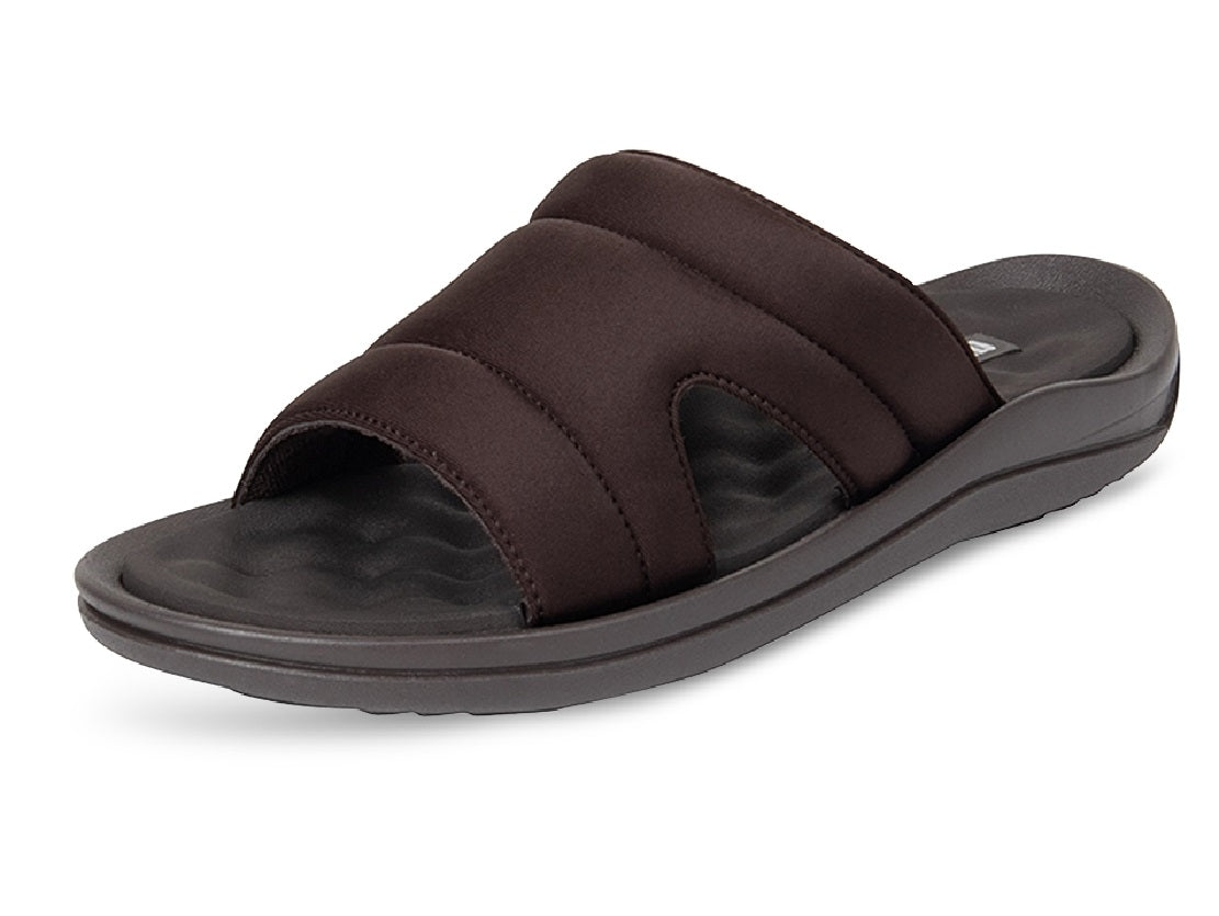 Kenneth Cole Men's Quinn Quilted Slide Sandals Brown Size 7 M