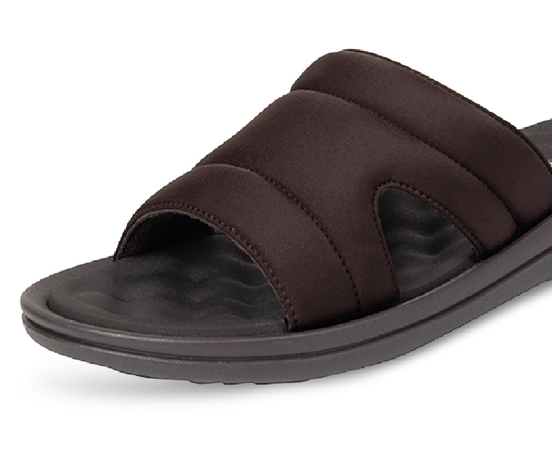 Kenneth Cole Men's Quinn Quilted Slide Sandals Brown Size 7 M