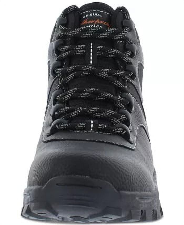 Weatherproof Vintage Men's Hiker Faux Leather Boots Shoes Black Size 12M
