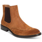 Kenneth Cole Reaction Men's Perforated Comfort Knock Wingtip Toe Block Heel Chelsea Brown Size 13 M