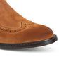 Kenneth Cole Reaction Men's Perforated Comfort Knock Wingtip Toe Block Heel Chelsea Brown Size 13 M