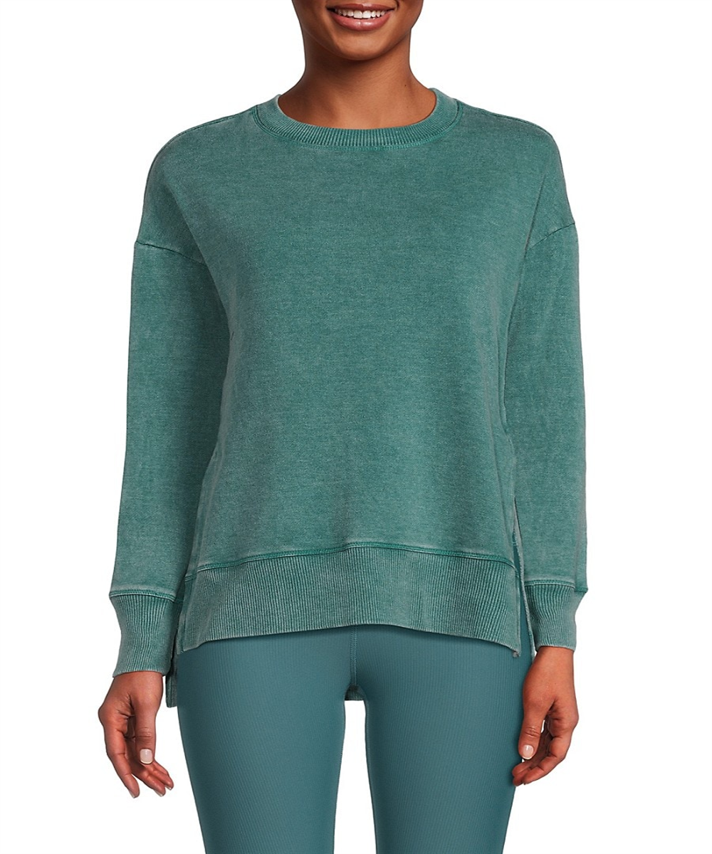 90 Degree by Reflex Women's Deep Teal Fleece Sweatshirt