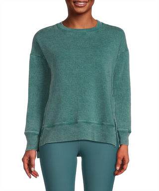 90 Degree by Reflex Women's Deep Teal Fleece Sweatshirt