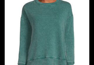 90 Degree by Reflex Women's Deep Teal Fleece Sweatshirt
