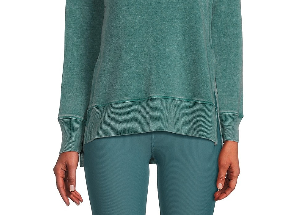 90 Degree by Reflex Women's Deep Teal Fleece Sweatshirt