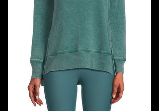 90 Degree by Reflex Women's Deep Teal Fleece Sweatshirt