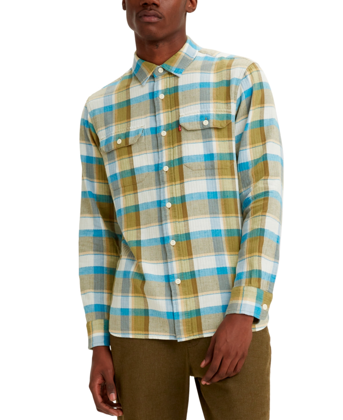 Levi's Men's Classic Worker Relaxed Fit Overshirt Brown Size Medium