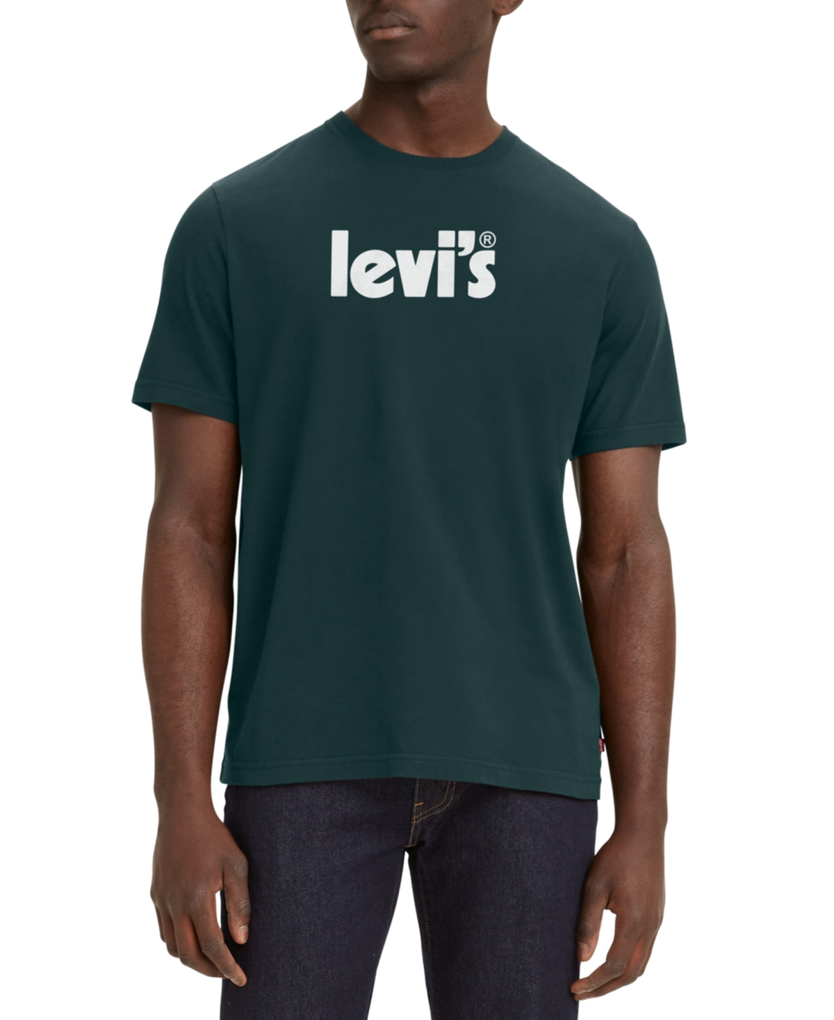 Levi's Mens Relaxed Logo Graphic T Shirt Green Size XX-Large