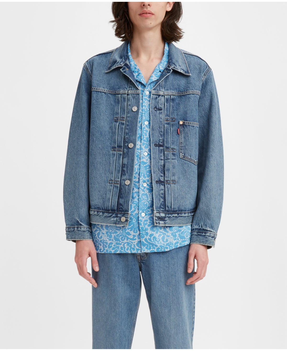 Levi's Men's Type I Relaxed Fit Denim Trucker Jacket Blue