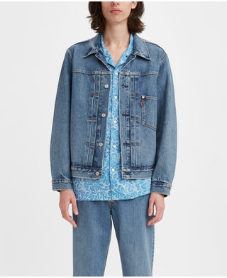 Levi's Men's Type I Relaxed Fit Denim Trucker Jacket Blue
