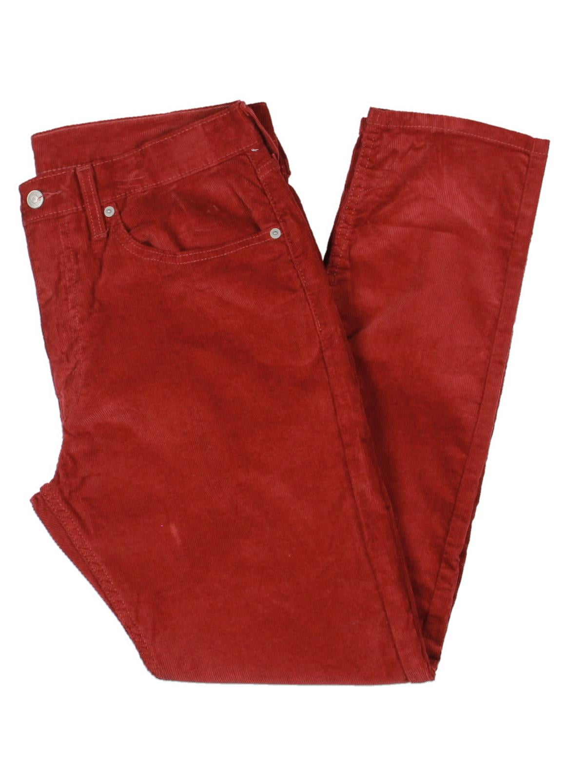 Levi's Men's 512 Slim Tapered Fit Corduroy Jeans Red Size 36X30