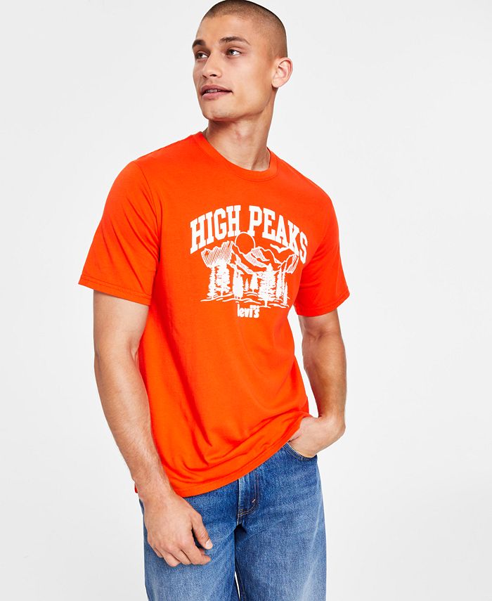 Levi's Men's Relaxed Fit Short Sleeve Graphic T-Shirt Orange Size XX-Large