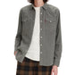 Levi's Men's Standard Fit Western Corduroy Shirt Pewter Gray Size XX-Large