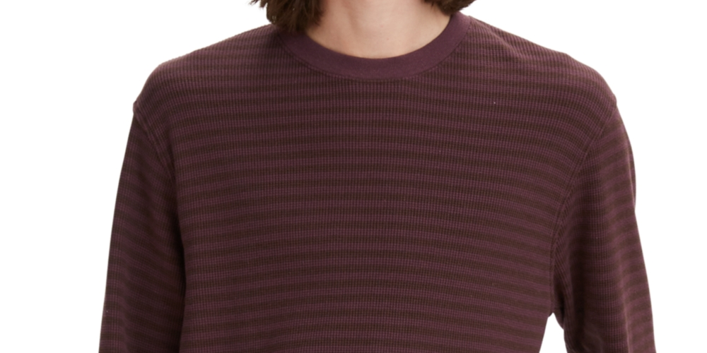 Levi's Men's Waffle Knit Thermal Long Sleeve T Shirt Brown Size XX-Large