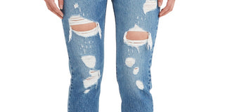 Levi's Women's Cropped Straight Leg Jeans Blue Size 30