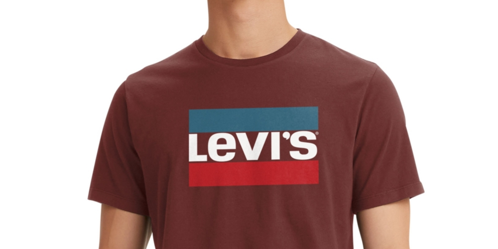 Levi's Men's Sportswear Logo Graphic Crewneck T shirt Red Size XX-Large