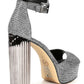 Michael Kors Women's Porter Platform Ankle Strap Sandal Gray Size 7.5