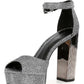 Michael Kors Women's Porter Platform Ankle Strap Sandal Gray Size 7.5