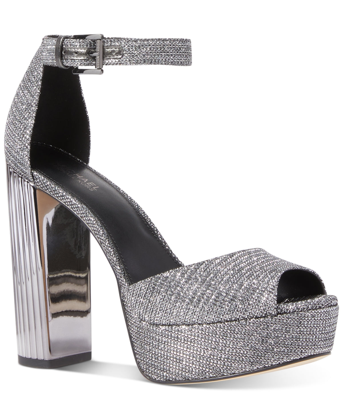 Michael Kors Women's Porter Platform Ankle Strap Sandal Gray Size 8.5