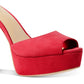 Michael Kors Women's Porter Platform Ankle Strap Sandal Red Size 7M