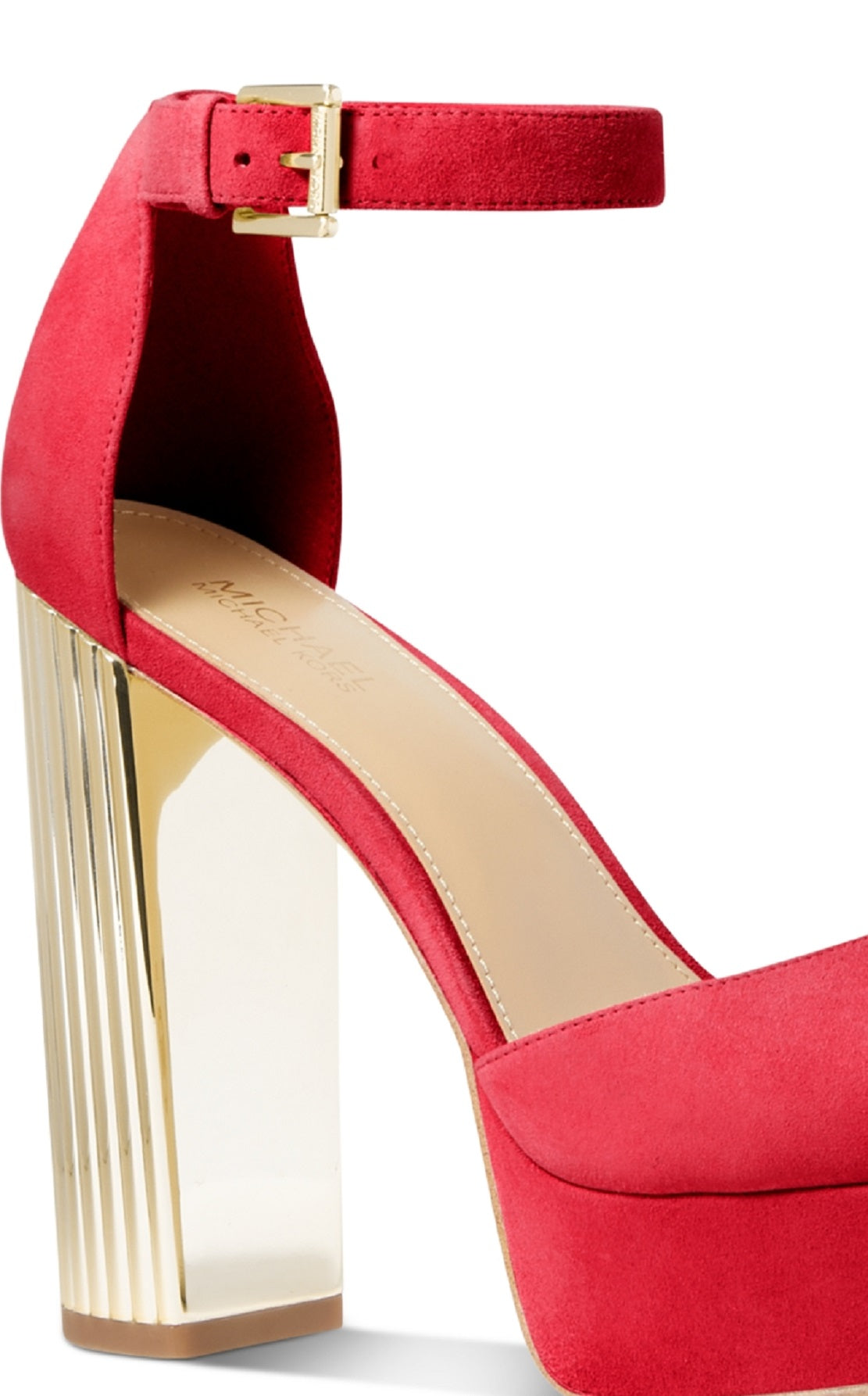 Michael Kors Women's Porter Platform Ankle Strap Sandal Red Size 7M
