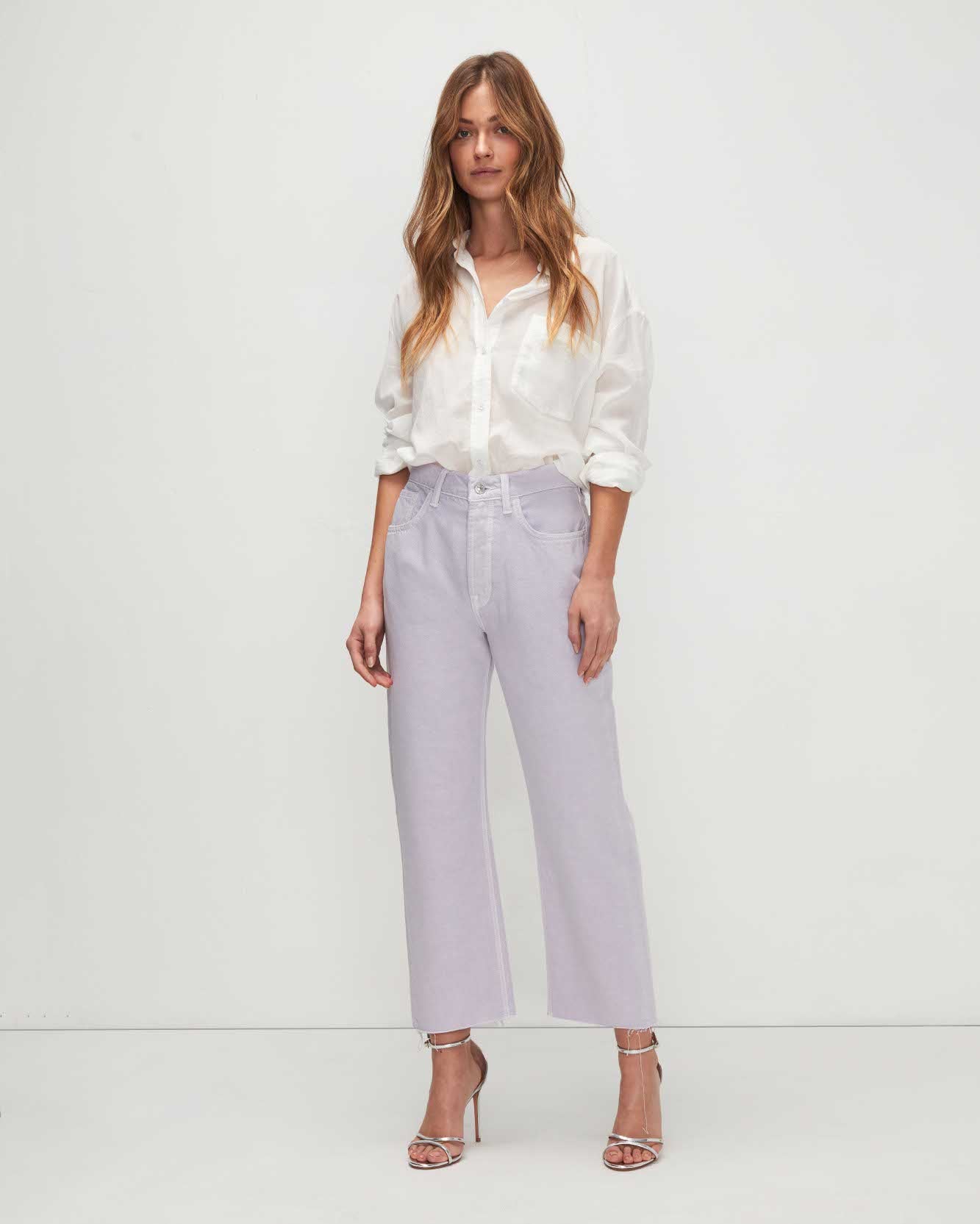 7 For All Mankind Women's Easy Straight Ankle With Cut Hem Pants Purple Size 28
