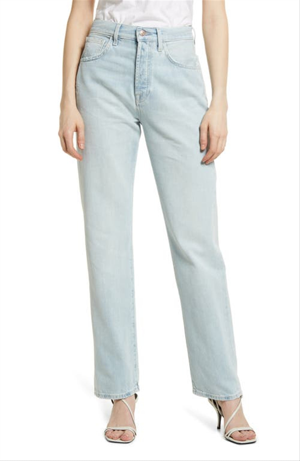 JEN7 Women's Easy Straight Leg Jeans Blue Size 32