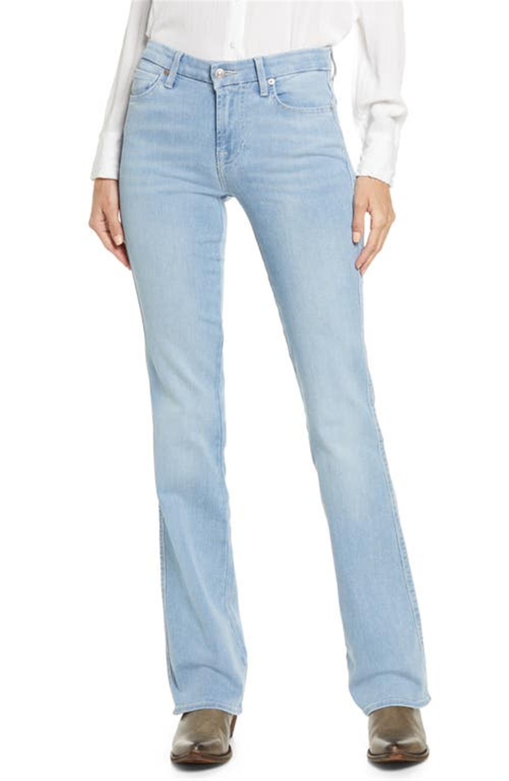 JEN7 Women's Kimmie Flare Leg Jeans Blue Size 28