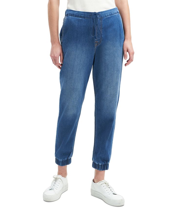7 For All Mankind Women's High Waist Jogger Jeans Blue Size 8