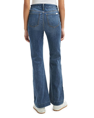 JEN7 Women's Released Hem Trouser Jeans Blue Size 2