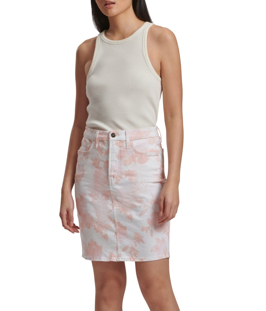 JEN7 Women's Pencil Skirt Pink Size 2