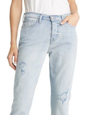 JEN7 Women's High Waist Ankle Boyfriend Jeans Blue Size 30