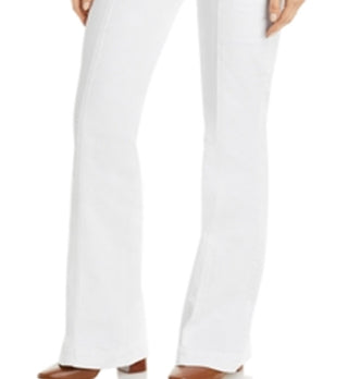 JEN7 Women's High Rise Seam Front Jeans White Size 27