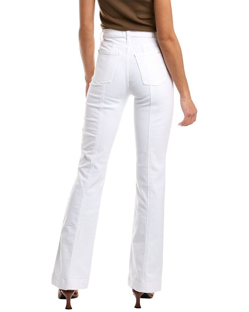 JEN7 Women's High Rise Seam Front Jeans White Size 30