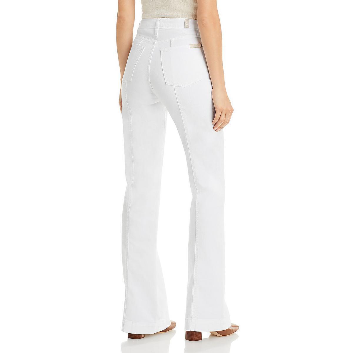 JEN7 Women's High Rise Seam Front Jeans White Size 31