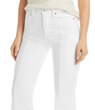 JEN7 Women's High Rise Seam Front Jeans White Size 31