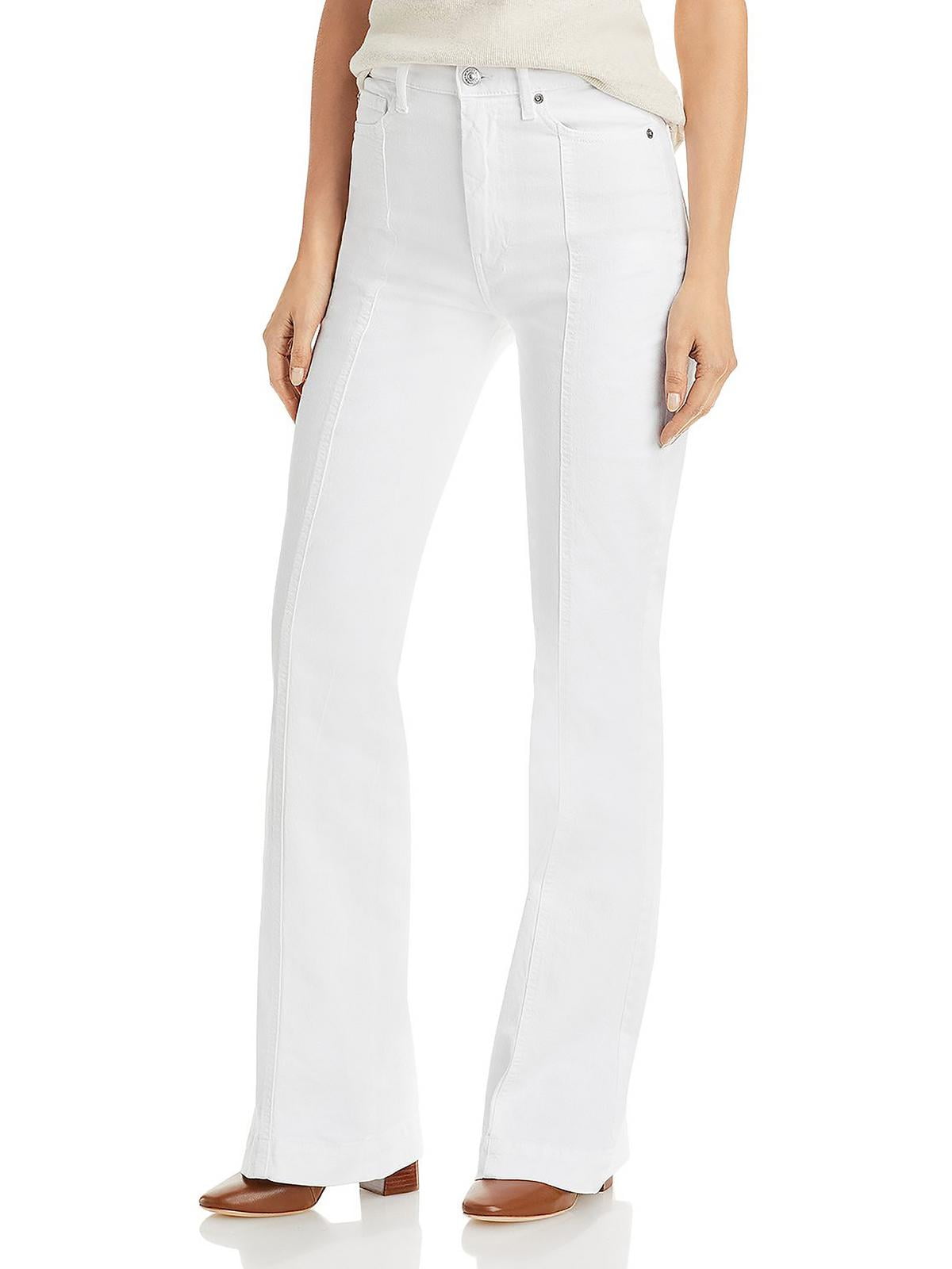 7 For All Mankind Women's High Rise Seam Front Jeans White Size 32