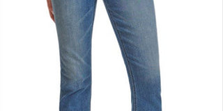 JEN7 Women's Ankle-Length Straight-Leg Jeans Blue Size 8
