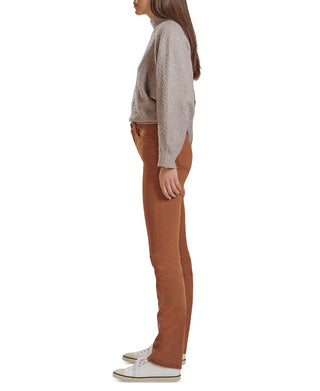 JEN7 Women's Sateen Slim Straight Leg Jeans Brown Size 0