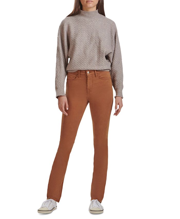 JEN7 Women's Slim Straight Leg Jeans Brown Size 18