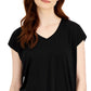 Eileen Fisher Women's Crewneck Boxy Stretch Jersey T-Shirt Black Size XX-Small