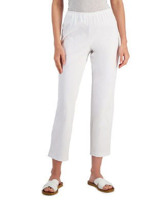 Eileen Fisher Women's Organic Slim Fit Ankle Pants White Size X-Small