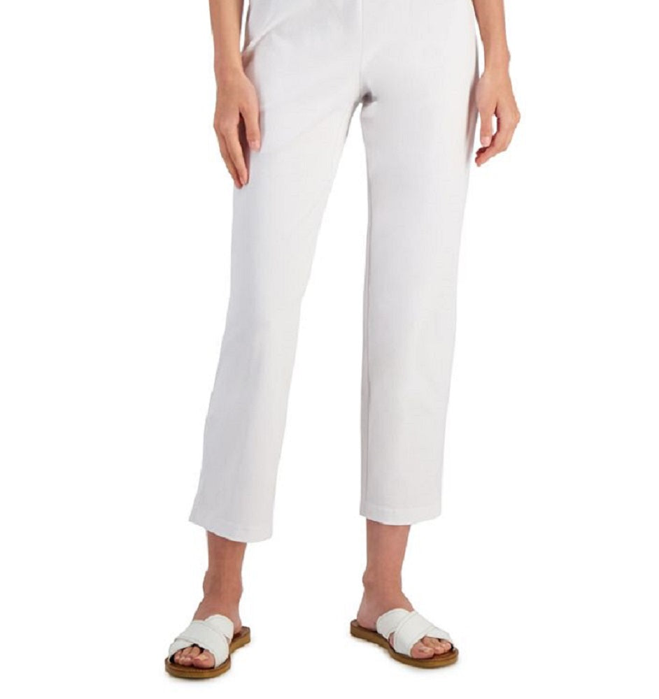 Eileen Fisher Women's Organic Slim Fit Ankle Pants White Size X-Small