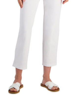 Eileen Fisher Women's Organic Slim Fit Ankle Pants White Size Medium