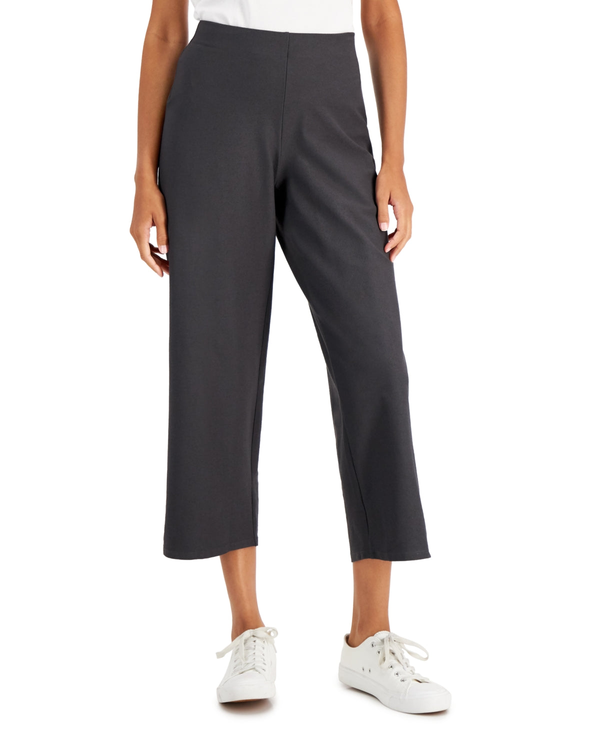 Eileen Fisher Women's Straight Leg Cropped Pants Black Size X-Large