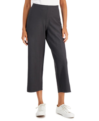 Eileen Fisher Women's Straight Leg Cropped Pants Black Size X-Large