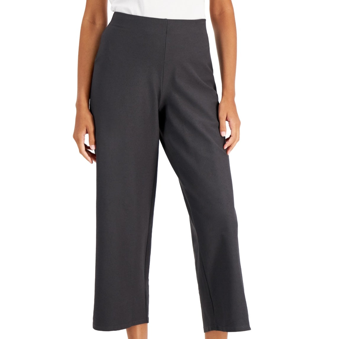 Eileen Fisher Women's Straight Leg Cropped Pants Black Size X-Large