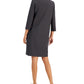 Eileen Fisher Women's Bateau Neck Shift Dress Brown Size Small